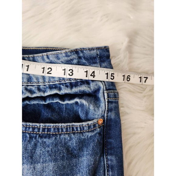 YMI‎ Womens Dream Cropped Skinny Jeans Blue Distressed High Rise 11/30 - Picture 3 of 7